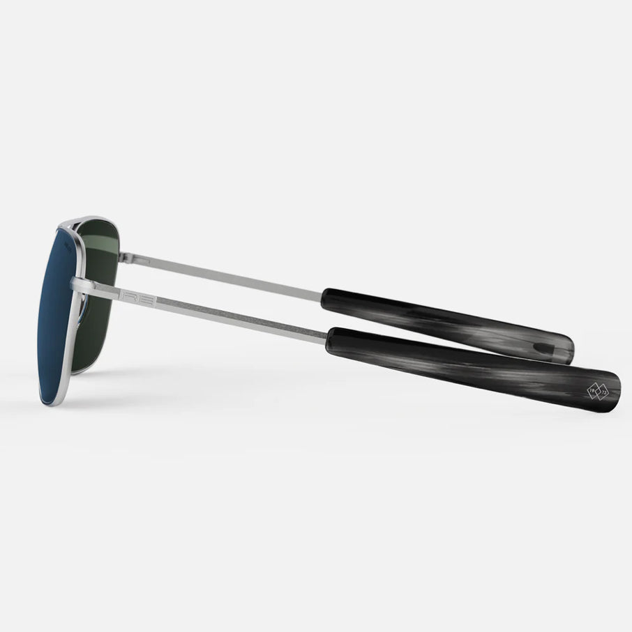 Randolph Aviator Sunglasses - Matte Chrome & Cobalt (AF238)