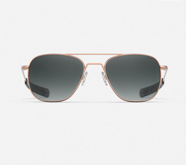 Randolph Aviator Sunglasses -22k Satin Rose Gold & Slate (AF367)