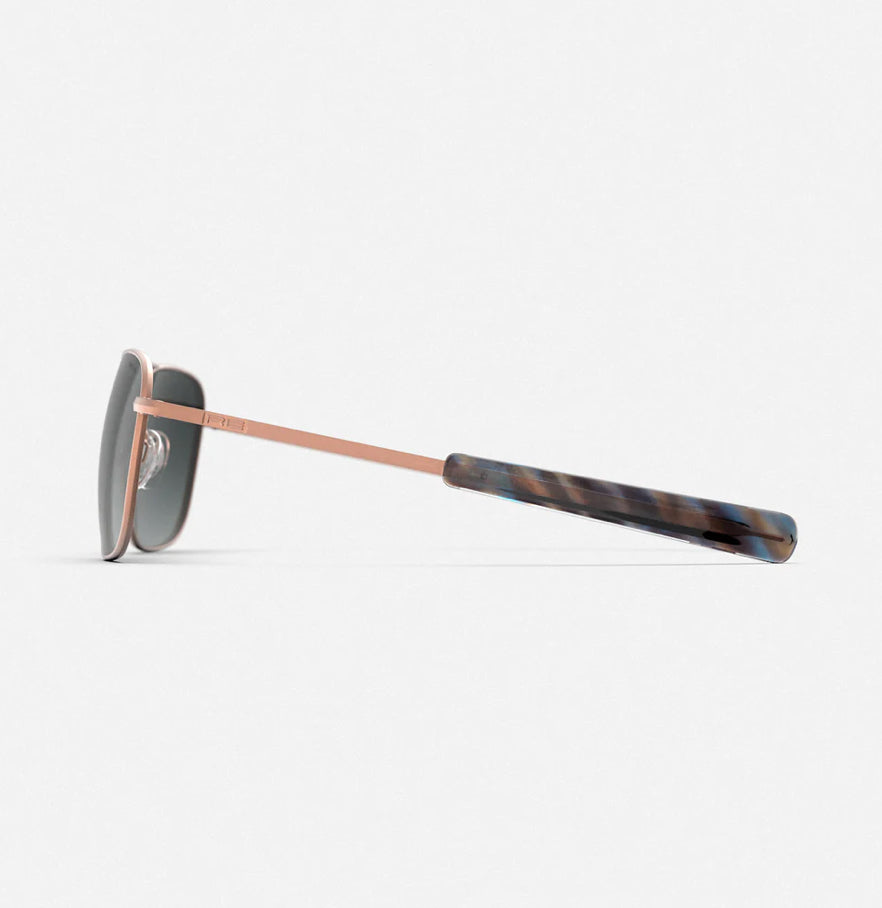 Randolph Aviator Sunglasses -22k Satin Rose Gold & Slate (AF367)