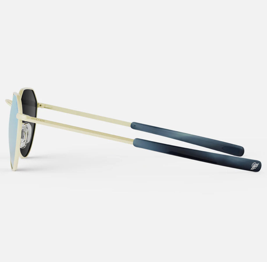 Randolph Hamilton Sunglasses -22k Champagne Gold & Mystic Blue (HN002)