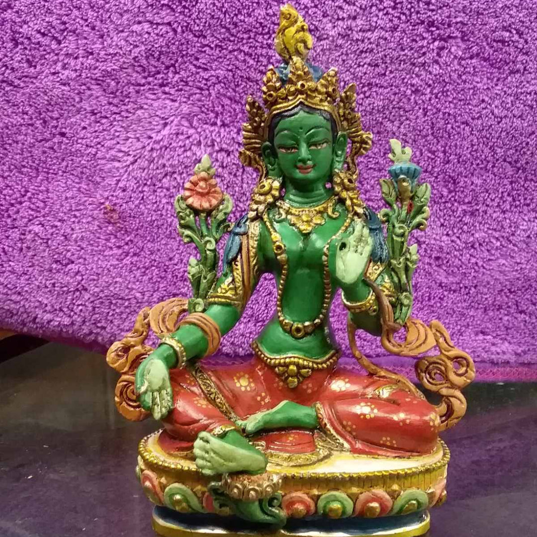 Nepalese Green Tara Statue