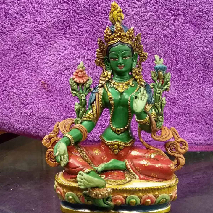 Nepalese Green Tara Statue