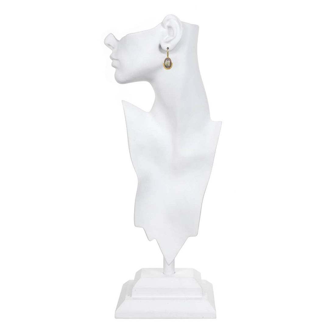Satya Jewelry - Labradorite Gold Dot Earring