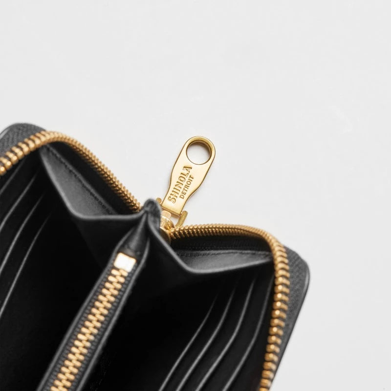 Shinola Pocket Zip Wallet Black