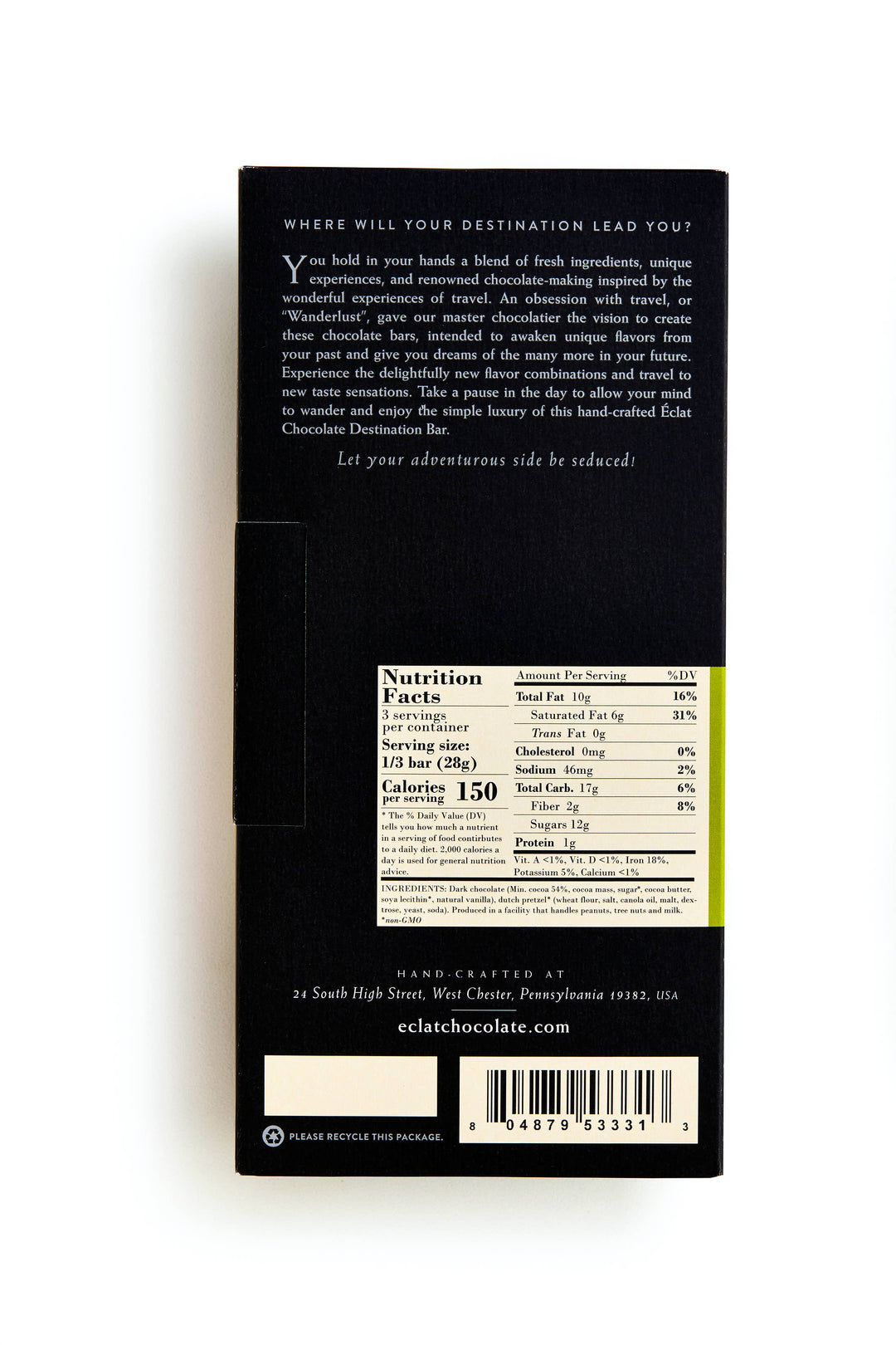 Eclat Chocolate | Dutch Pretzel Destination Chocolate Bar