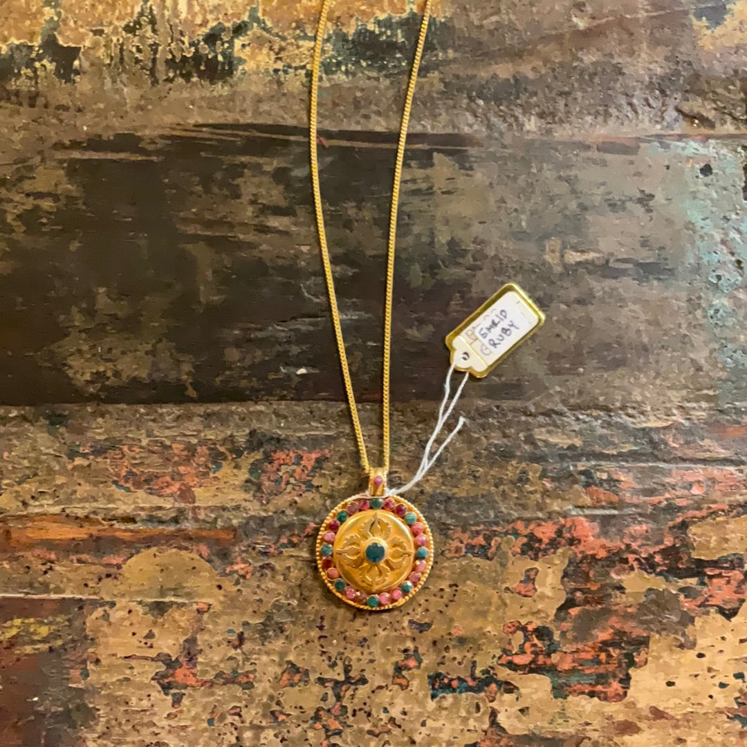 Nepali Gold Plated 22k Small Pendant