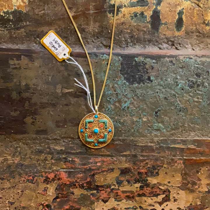 Nepali Gold Plated 22k Small Pendant