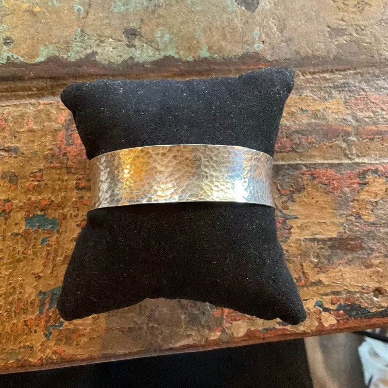 Nepali Hammered Silver Bangle Bracelet