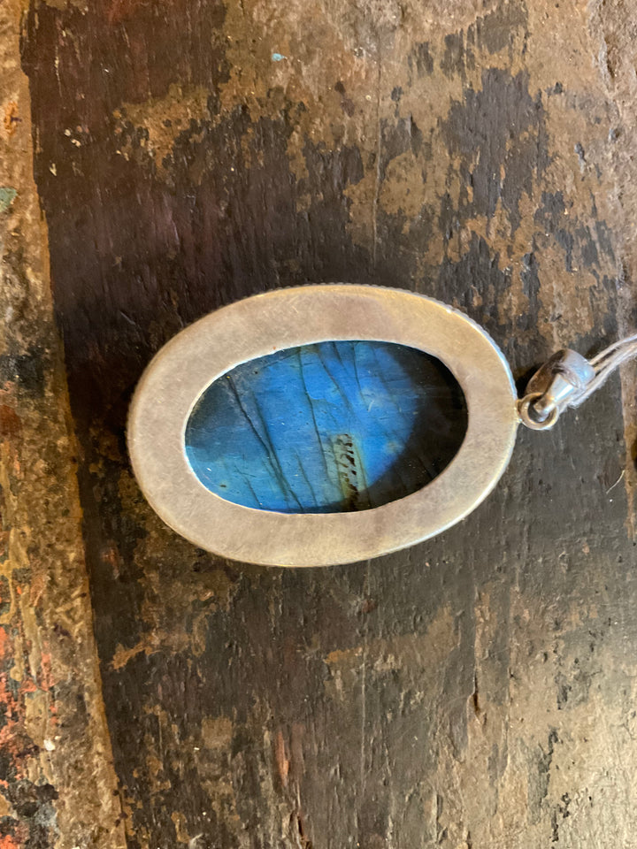 Nepali Labradorite Silver Pendant