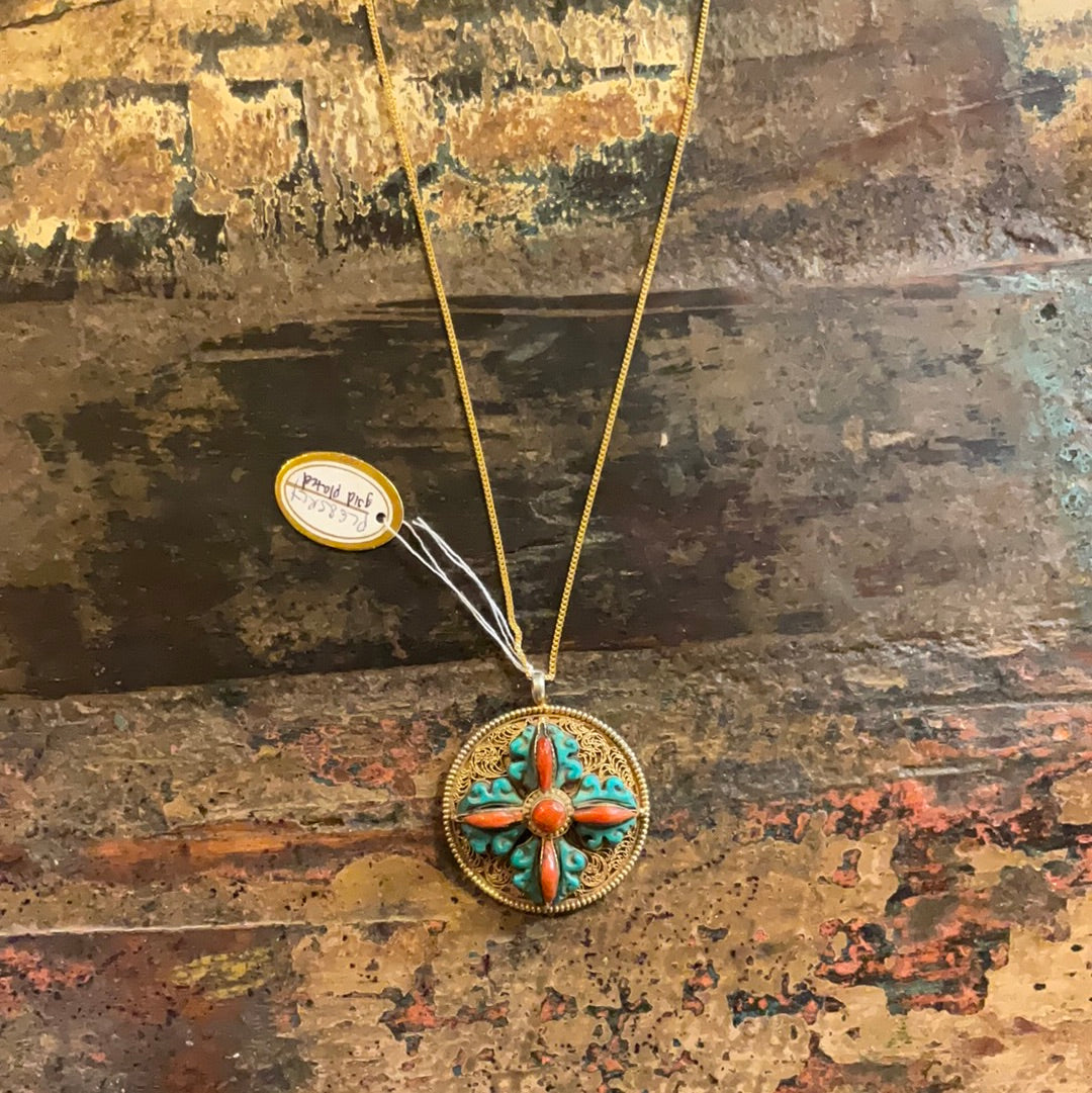 Nepali Gold Plated 22k Pendant