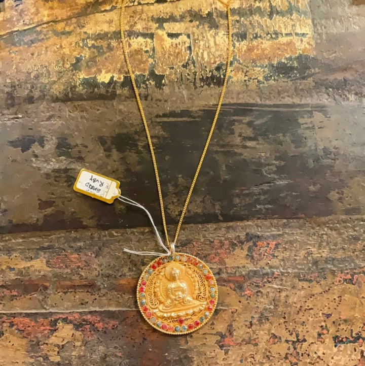 Nepali Gold Plated 22k Buddha Pendant