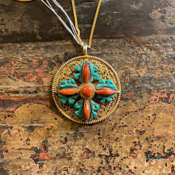 Nepali Gold Plated 22k Pendant