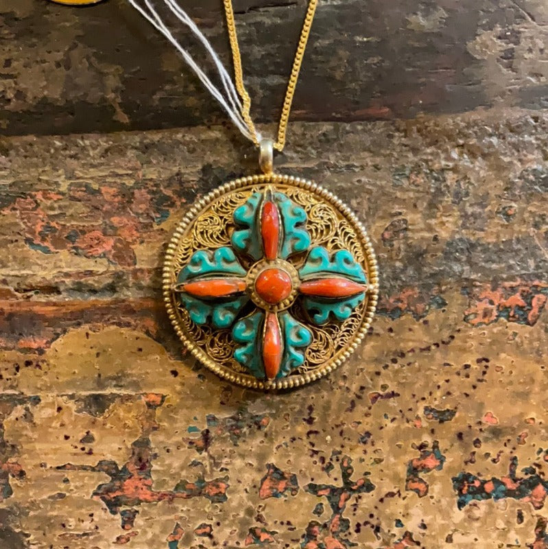 Nepali Gold Plated 22k Pendant
