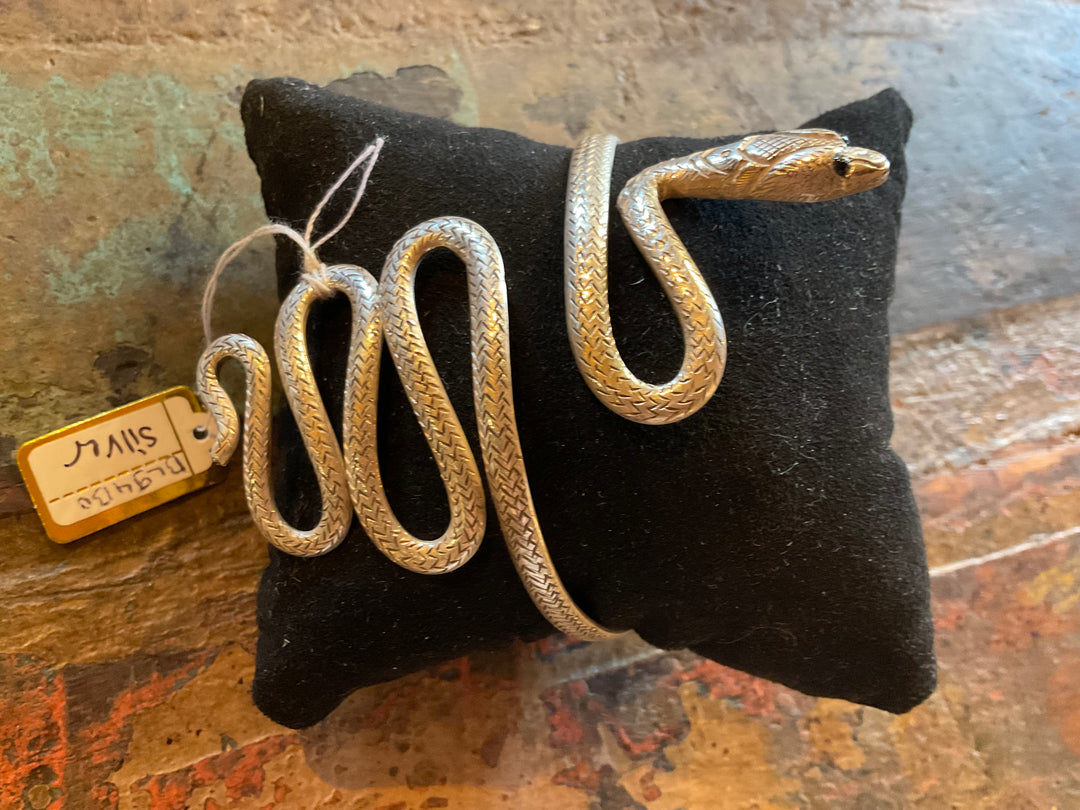 Nepali Silver Snake Bracelet
