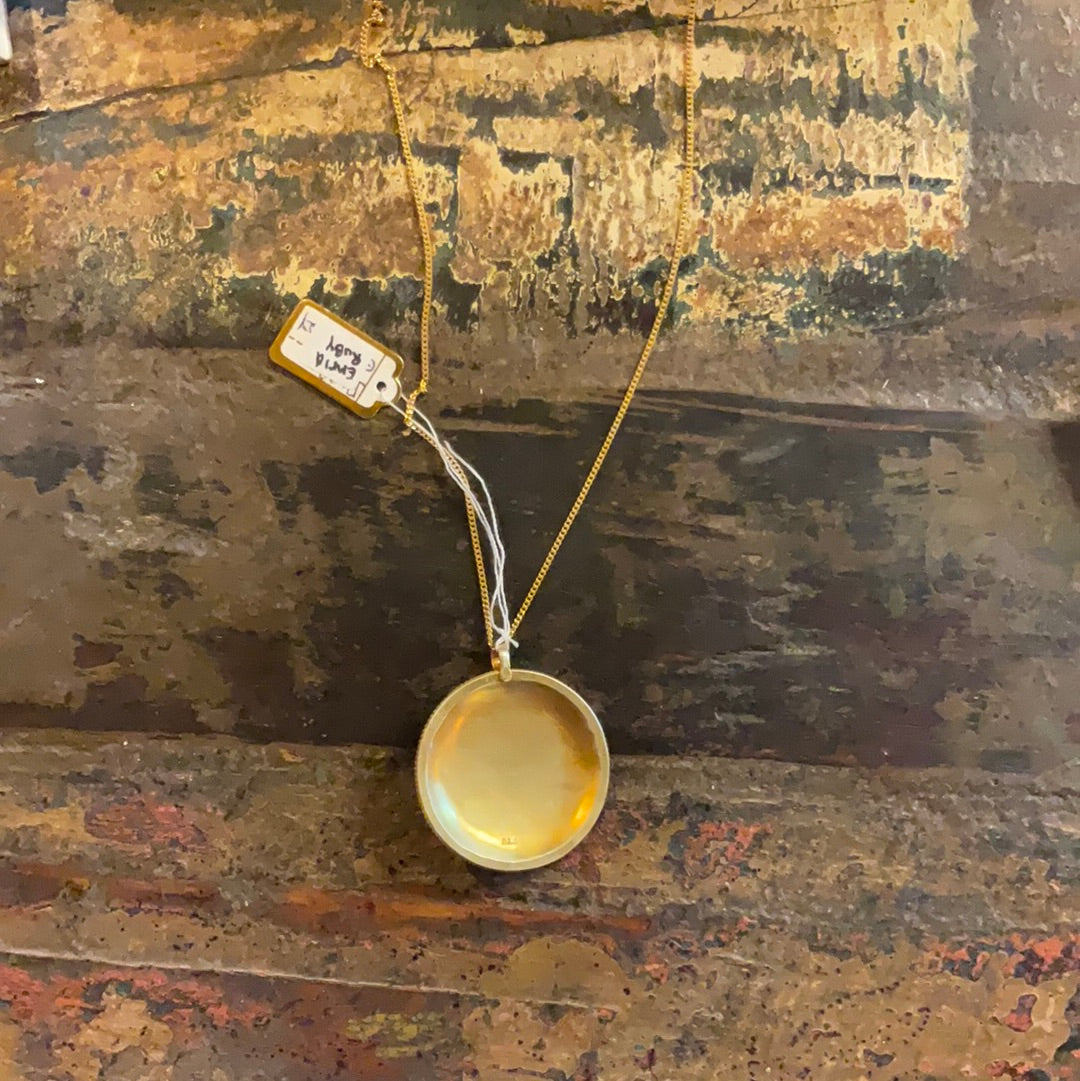 Nepali Large Gold Plated 22k Pendant