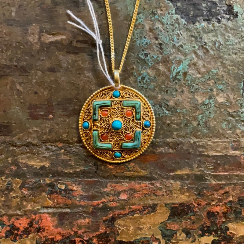 Nepali Gold Plated 22k Small Pendant
