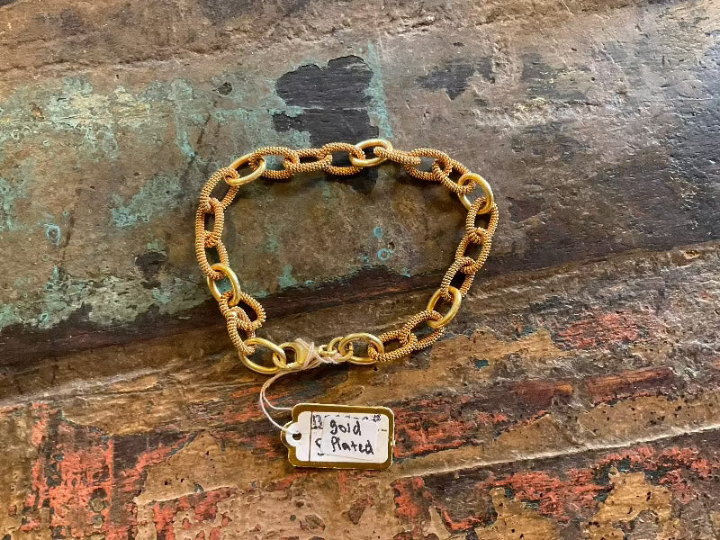 Nepalese Gold Plated 22k Chain Bracelet