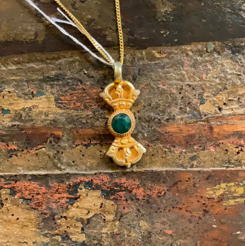 Nepali Gold Plated 22k Single Dorge Pendant