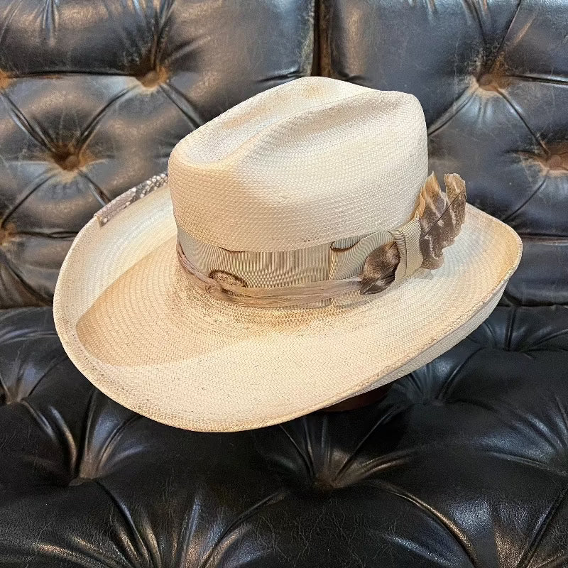 Cha Cha's House of Ill Repute "Le Petite Chatte" Distressed Cowboy Fedora