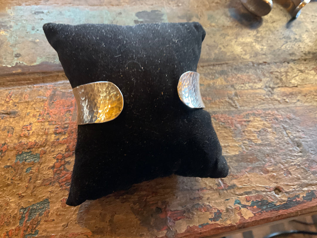 Nepali Hammered Silver Bangle Bracelet