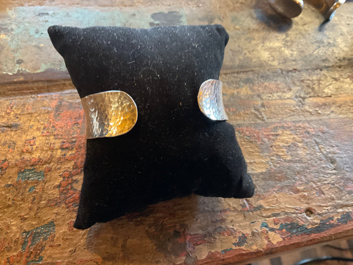 Nepali Hammered Silver Bangle Bracelet