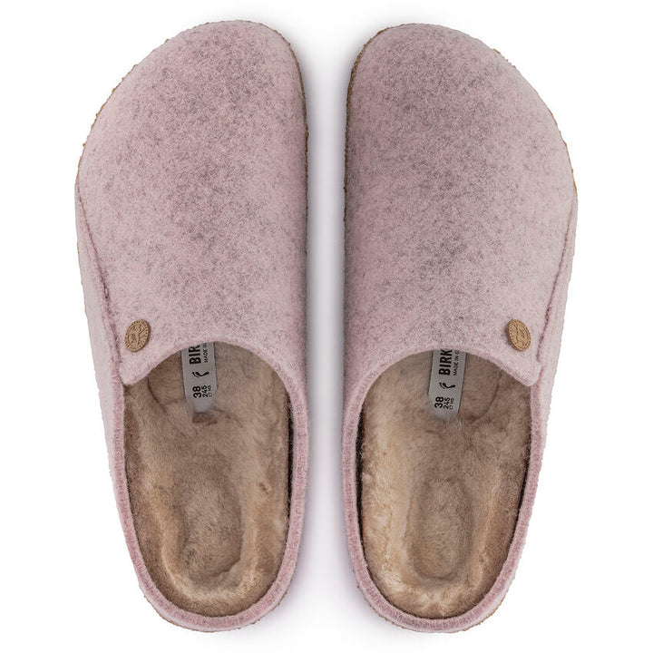 Birkenstock Zermatt Shearling Pink Wool Felt Slippers