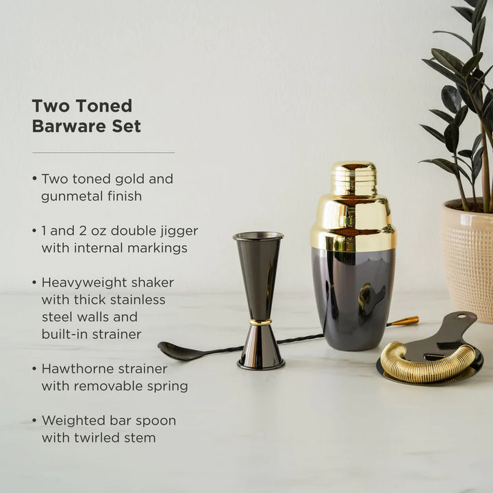 Viski Two Toned Barware Set