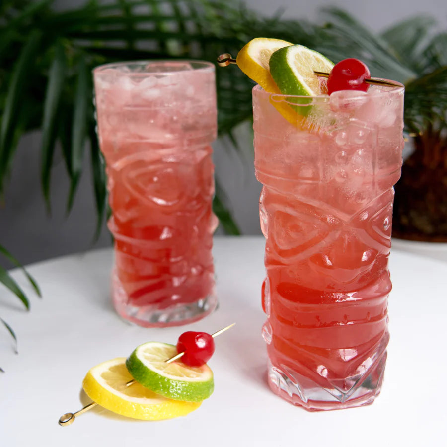 Viski Pacific Crystal Tiki Glasses