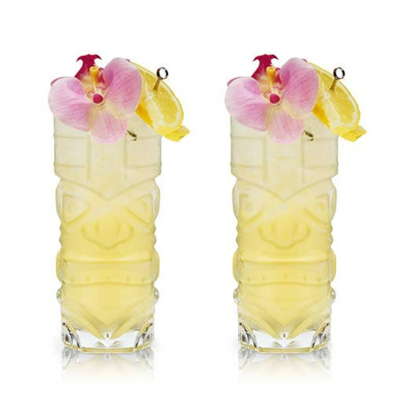 Viski Pacific Crystal Tiki Glasses
