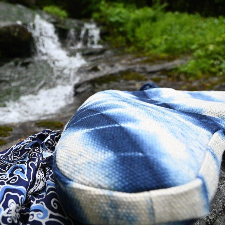 Crescent Shaped Meditation Cushion - the five clouds