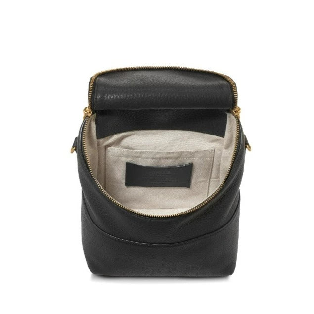 Shinola Mini Pocket Backpack in Black Natural Grain