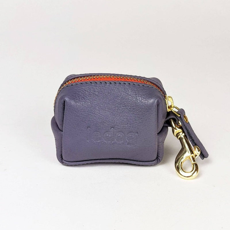 Le Dog Company - Grey Leather Poop Bag Holder