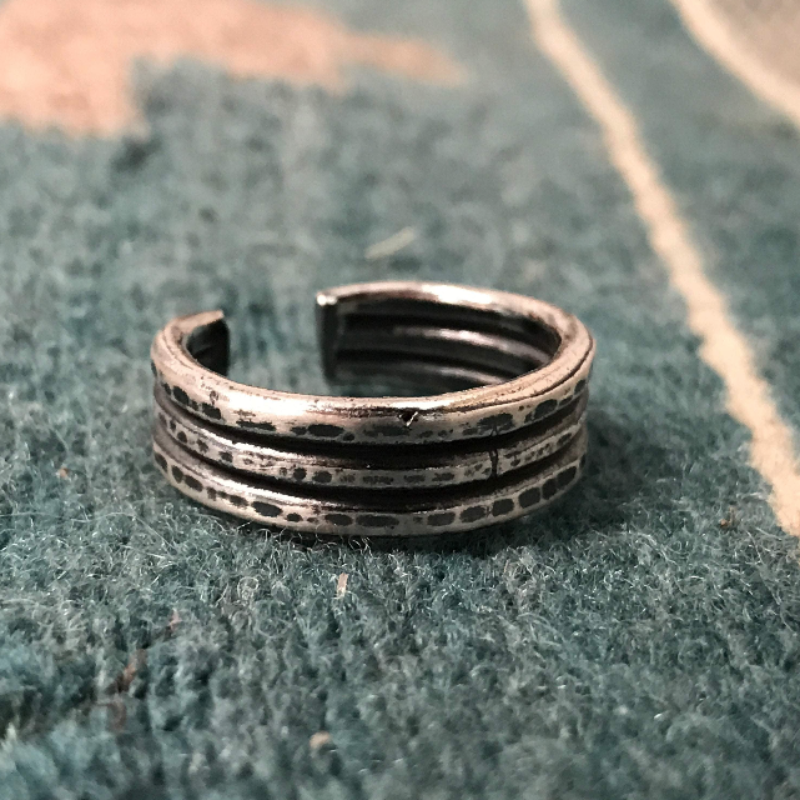 STERLING SILVER TRIPLE CUFF RING - Terma Goods