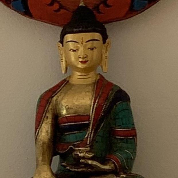 Large Buddha Stone Statue - the five clouds
