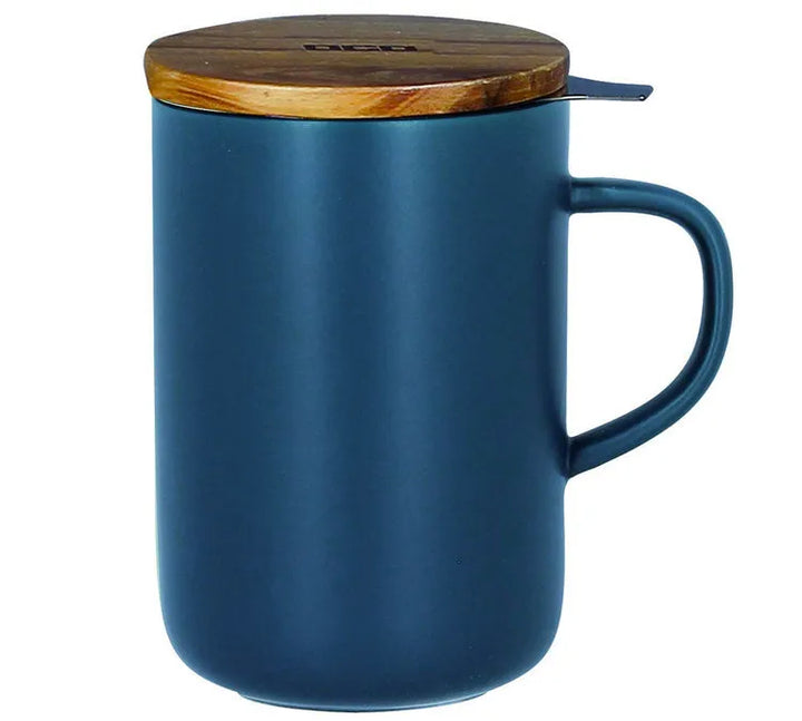 OGO Living Juliet Stoneware Tea Mug + Acacia Lid - Terma Goods