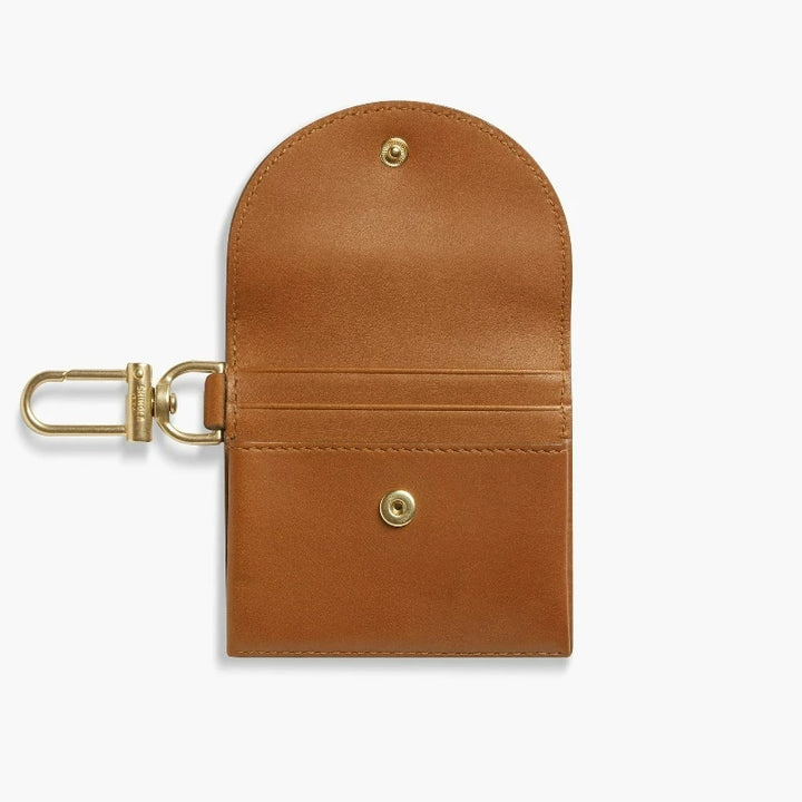 Shinola Birdy Natural Leather Keychain Card Case