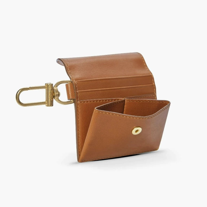 Shinola Birdy Natural Leather Keychain Case