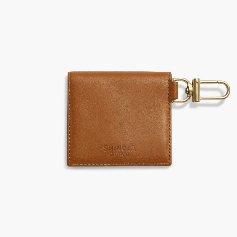 Shinola Birdy Leather Keychain Card Case