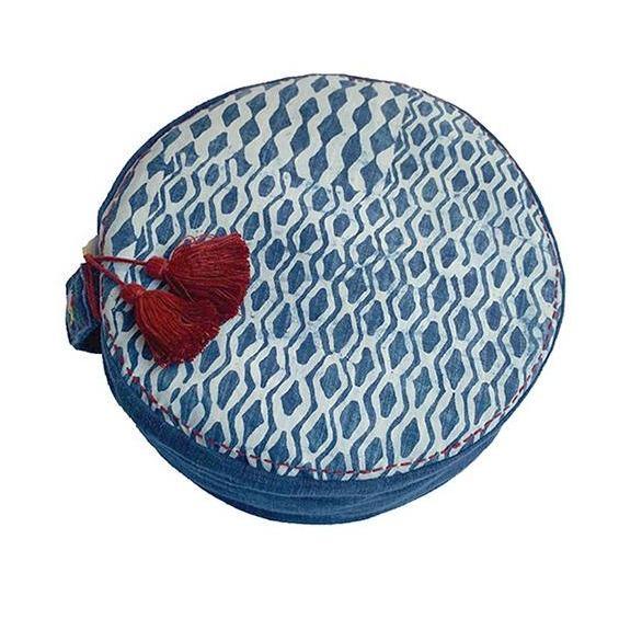 Round Eclipse Moon Buckwheat Meditation Cushion - the five clouds