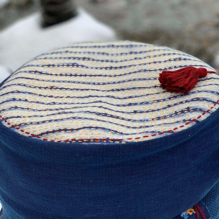 Round Eclipse Moon Buckwheat Meditation Cushion - the five clouds