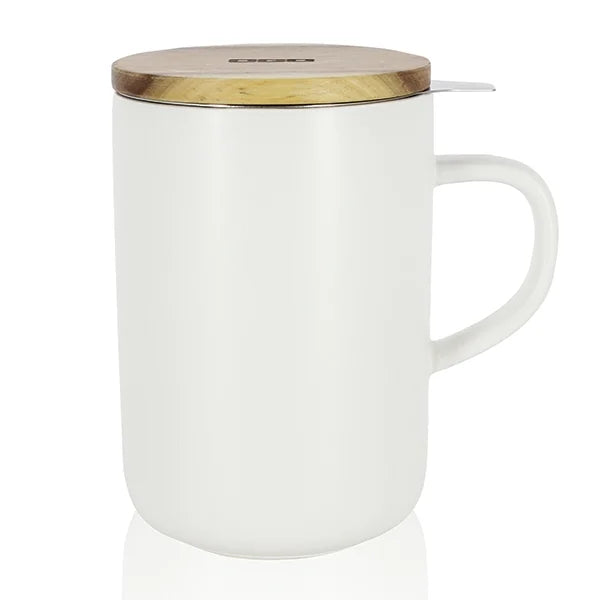 OGO Living Juliet Stoneware Tea Mug + Acacia Lid - Terma Goods