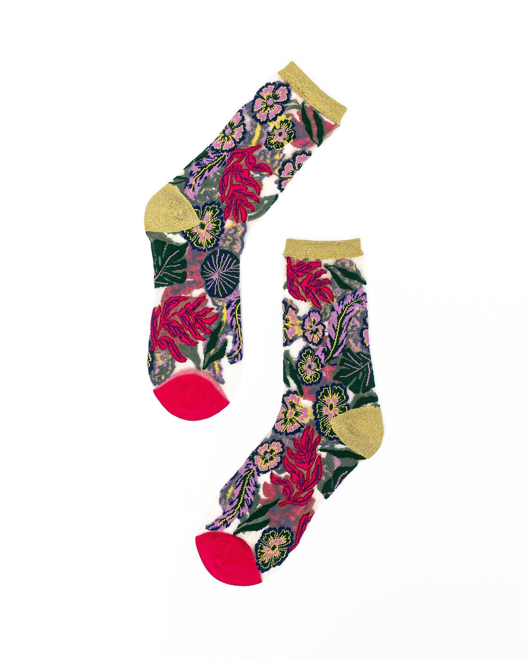 Sock Candy - Festive Floral Sheer Crew Sock
