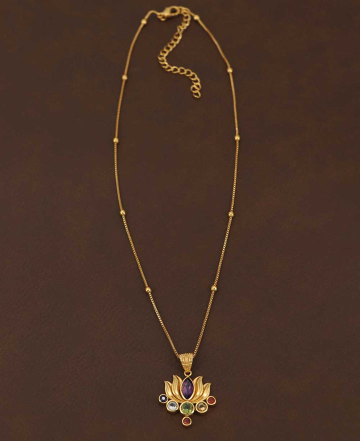 Culture Spot - Chakra Gemstone Gold Plated Necklace