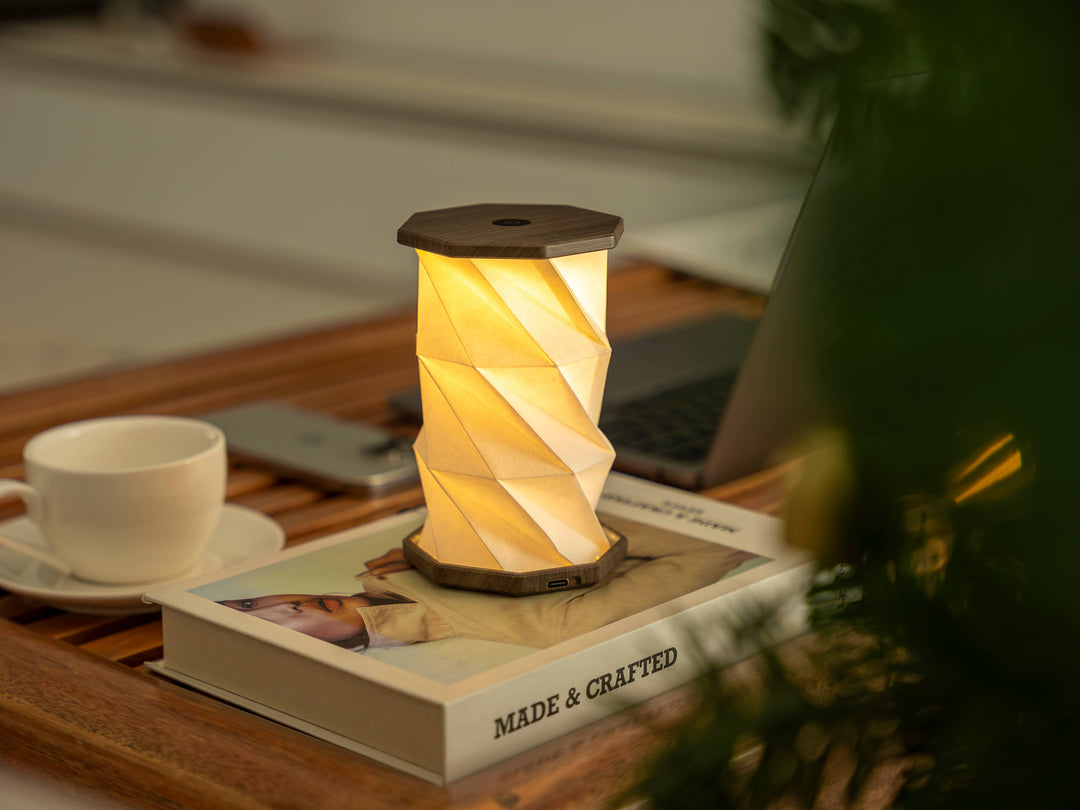 Gingko Design - Mini Twist Hexagon Portable Lamp