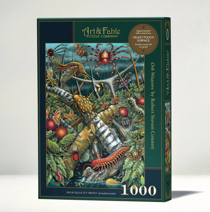 Art & Fable Puzzle Company, LLC - Orb Weavers, 1000-pc Velvet-Touch Puzzle