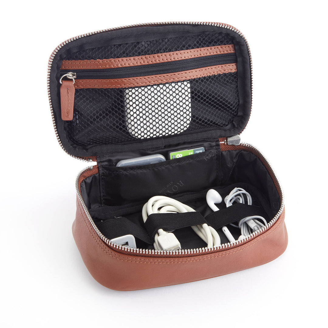 ROYCE New York - Zippered Travel Tech Organizer Case