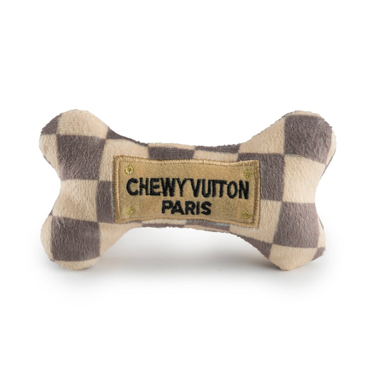 Haute Diggity Dog - Checker Chewy Vuiton Bones Squeaker Dog Toy