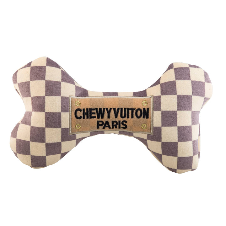 Haute Diggity Dog - Checker Chewy Vuiton Bones Squeaker Dog Toy