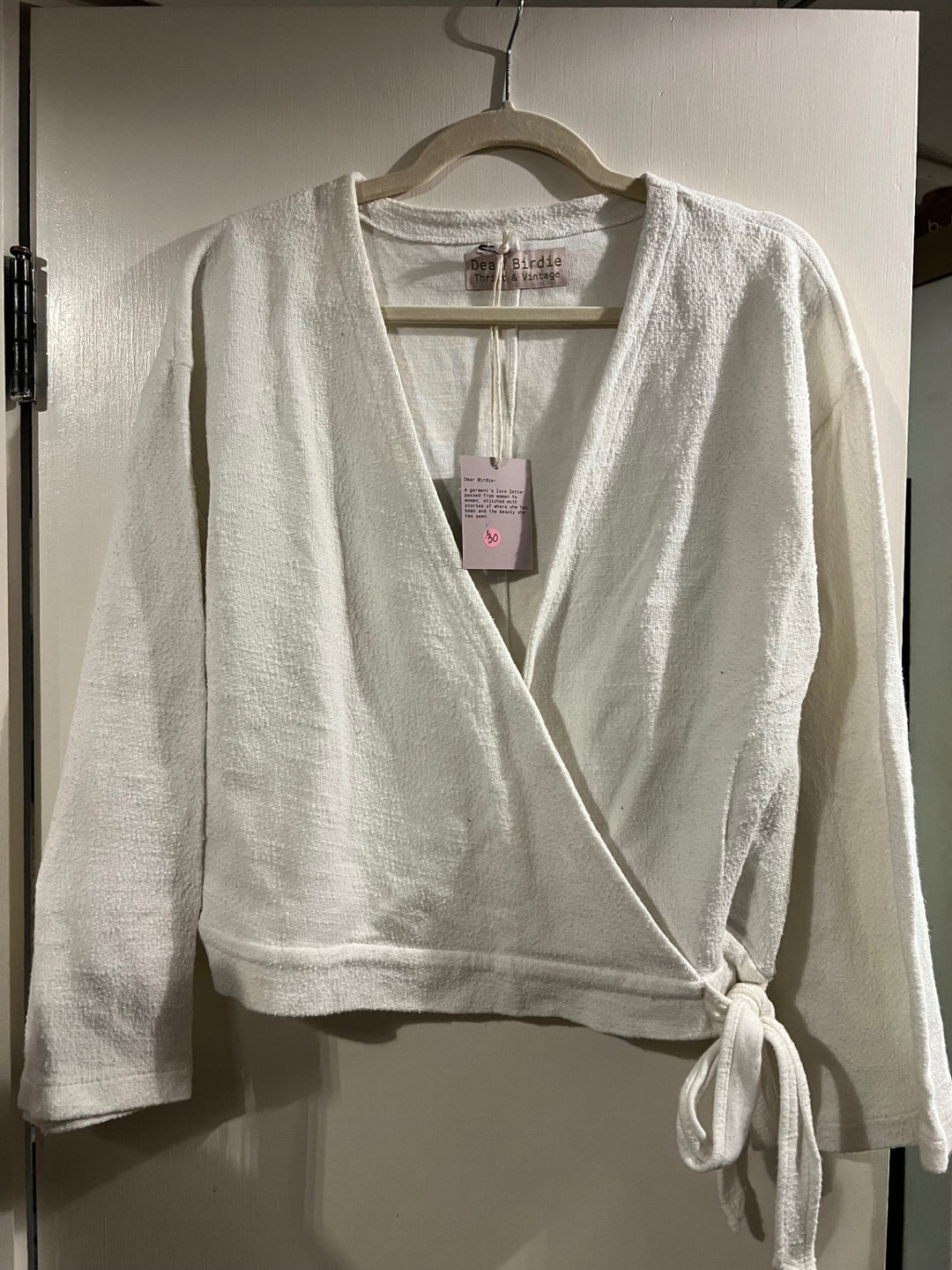 Dear Birdie shirt Medium/Large White/cream