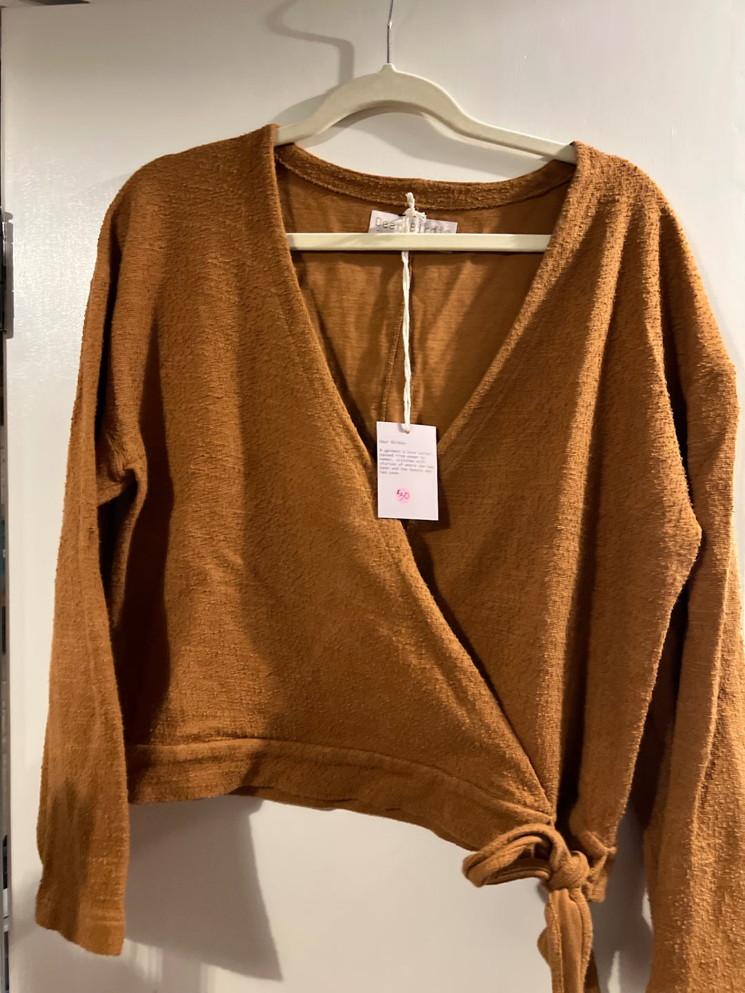 Dear Birdie Shirt Medium/Large Brown